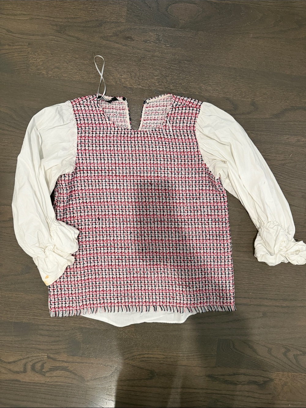 Zara Tweed Layered-Look blouse